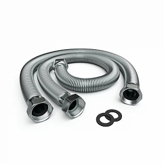 Комплект гибких соединительных шлангов ( 2 шт)  FLEX.PIPE.SET 0,9m (гайка-гайка)