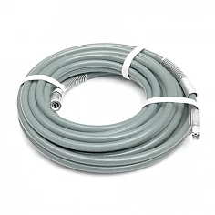 Рукав окрасочный высокого давления серый SOFT 1/4 NPSM, 250 бар, антистатик, 1.5 м/ с пружинами