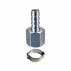 Переходник 1/4"F на елочку 6мм с обжимным кольцом 6х11мм 180250